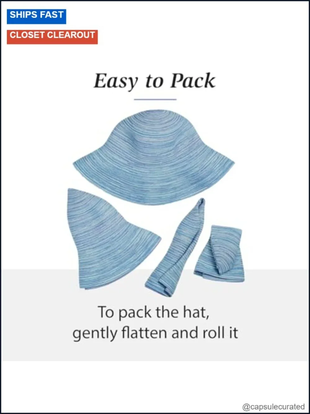 UPF 30+ Wide Brim Sun Hat - Packable Travel Beach